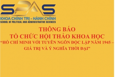 Thư mời viết bài Hội thảo Khoa học "Hồ Chí Minh với Tuyên ngôn Độc lập năm 1945 - Giá trị và ý nghĩa thời đại".